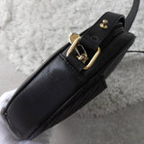 セリーヌ ヴィンテージ トリオンフ ラウンド レザー ショルダーバッグ ブラック - NEWSED