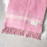 クレージュ ロゴ ウール チェック マフラー ピンク レディース - NEWSED
