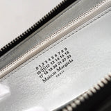 メゾン マルジェラ カレンダータグ 四つタグ レザー ラウンドジップ ロングウォレット 長財布 ブラック - NEWSED