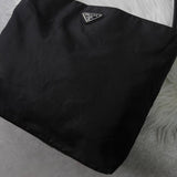 プラダ ポコノ テスート ナイロン トライアングルロゴ ハンドバッグ トートバッグ ブラック - NEWSED