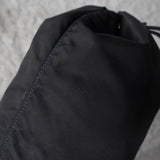 プラダ テスート ポコノ ナイロン 巾着バッグ ポーチ 三角プレート ブラック - NEWSED