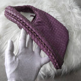 ボッテガ イントレチャート レザー ワンショルダーバッグ パープル - NEWSED