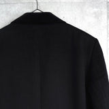 ジョンローレンスサリバン ベロア襟 アンゴラ ウール チェスターコート ブラック - NEWSED