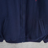 ポロバイラルフローレン ウールジャケット ブルゾン ロゴ 刺繍 キルティング裏地 ネイビー - NEWSED