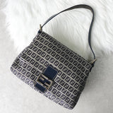 フェンディ マンマバケット ズッキーノ キャンバス ワンショルダーバッグ グレー / ネイビー - NEWSED