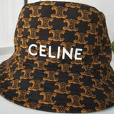 セリーヌ ロゴ トリオンフ モノグラム バケットハット ブラウン - NEWSED