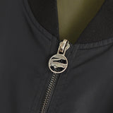 ラコステ リバーシブル ブルゾン ロゴパッチ ブラック/カーキ - NEWSED