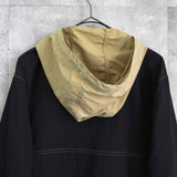 ステューシー ロゴ刺繍 ステッチ アノラックパーカー ブラック - NEWSED