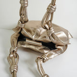 ロエベ アナグラム ナッパレザー ハンドバッグ ゴールド レディース - NEWSED