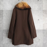 プラダ フォックス ファー チェスターコート ファー取り外し可能 レディース ブラウン - NEWSED