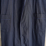 バーバリー ロング ガウンコート ストライプ柄 ネイビー - NEWSED