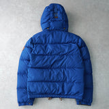 ポロ バイ ラルフローレン フーデッド ダウンジャケット フード取り外し可能 ブルー - NEWSED