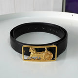 セリーヌ ヴィンテージ 輪馬車 サルキー レザー ベルト ブラック レディース - NEWSED