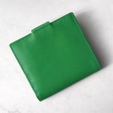 セリーヌ ゴールド ガンチーニ レザー 二つ折り財布 グリーン - NEWSED