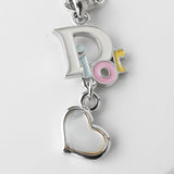 クリスチャン ディオール レインボーロゴ ハート シルバー ネックレス - NEWSED