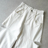 エムエムシックス メゾン マルジェラ スラッシュディティール ホワイト デニム ジーンズ - NEWSED