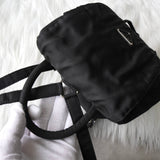 プラダ ポコノ テスート ナイロン ミニリュックサック トライアングルロゴ ブラック - NEWSED