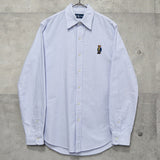 ラルフローレン ポロベア 刺繍 長袖シャツ オックスフォードシャツ サックスブルー - NEWSED