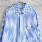 クリスチャン ディオール ヴィンテージ ギンガムチェック 長袖シャツ ロゴ刺繍 ブルー - NEWSED