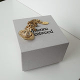 ヴィヴィアン ウエストウッド オーブ ラインストーン ネックレス ゴールド 箱付き - NEWSED