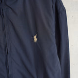 ポロ ラルフローレン ブルゾン ロゴ 刺繍 フリース裏地 ネイビー - NEWSED
