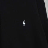 ラルフローレン ロゴ ハーフジップ スウェット ブラック - NEWSED