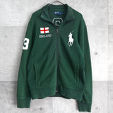 ポロ ラルフローレン ロゴ 刺繍 スウェット トラックジャケット グリーン - NEWSED