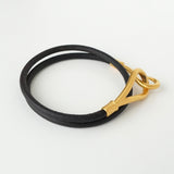 エルメス レザー ジャンボ チョーカー ブレスレット ブラック 箱付き - NEWSED