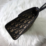 クリスチャンディオール トロッター キャンバス / レザー ショルダーバッグ ネイビー - NEWSED