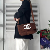 シャネル ココマーク パイル地 ノベルティ ショルダーバッグ ブラウン - NEWSED