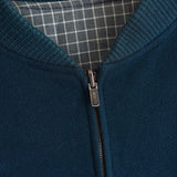 ラコステ リバーシブル ブルゾン スタジャン ロゴパッチ チェック柄 グリーン/カーキ - NEWSED