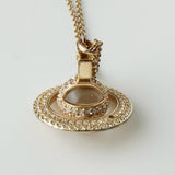 ヴィヴィアン ウエストウッド オーブ ラインストーン ネックレス ゴールド 箱付き - NEWSED