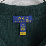 ポロ ラルフローレン ハーフジップ ニット ロゴ刺繍 ダークグリーン - NEWSED