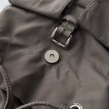 プラダ ポコノ テスート ナイロン ミニバックパック リュックサック 三角プレート カーキ グレー - NEWSED