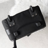 プラダ テスート ポコノ ナイロン / サフィアーノレザー トライアングルロゴ / キャリーバッグ ブラック - NEWSED