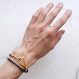 エルメス レザー ジャンボ チョーカー ブレスレット ブラック 箱付き - NEWSED