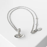 ヴィヴィアン ウエストウッド ミニ オーブ ラインストーン シルバー ネックレス 箱付き - NEWSED