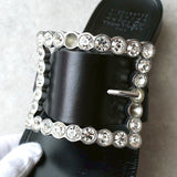 メゾンマルジェラ ビジューバックル サンダル ブラック - NEWSED