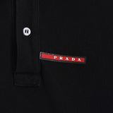 プラダ ロゴパッチ 半袖ポロシャツ ブラック - NEWSED