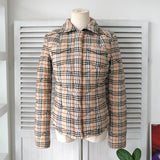 バーバリー ブルーレーベル リバーシブル 中綿ジャケット ノバチェック ベージュ/ブラック - NEWSED