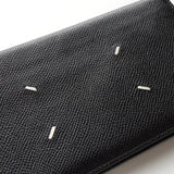 メゾン マルジェラ 四つタグ レザー ロングウォレット 長財布 ブラック - NEWSED