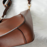 ステラマッカートニー ミニ クロスボディバッグ ショルダーバッグ レザー パンチングロゴ ブラウン - NEWSED