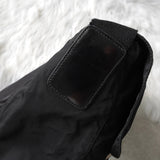 プラダ ポコノ テスート ナイロン 三角プレート ショルダーバッグ メッセンジャーバッグ ブラック - NEWSED