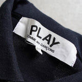 プレイ コムデギャルソン ハート ロゴ 半袖ポロシャツ ブラック - NEWSED
