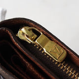 ルイ ヴィトン モノグラム ポルトパピエ・ジップ 二つ折り財布 ブラウン - NEWSED