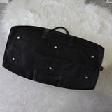 プラダ ポコノ テスート ナイロン サフィアーノレザー ボストンバッグ トライアングルロゴ ブラック - NEWSED