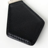 プラダ トライアングルロゴ サフィアーノ レザー キーホルダー チャーム ブラック - NEWSED