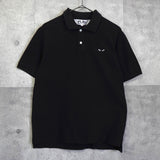 プレイ コムデギャルソン ハート ロゴ 半袖ポロシャツ ブラック - NEWSED