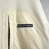 ポロ スポーツ ラルフ ローレン リバーシブル ナイロン/ボア フリース ブルゾン ダークグリーン/アイボリー - NEWSED