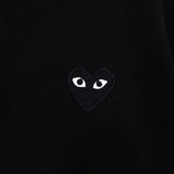 プレイ コムデギャルソン ハートロゴ 半袖ポロシャツ ブラック - NEWSED